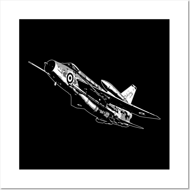 English Electric Lightning Jet Fighter Aircraft RAF Airplane Plane Wall Art by BeesTeez